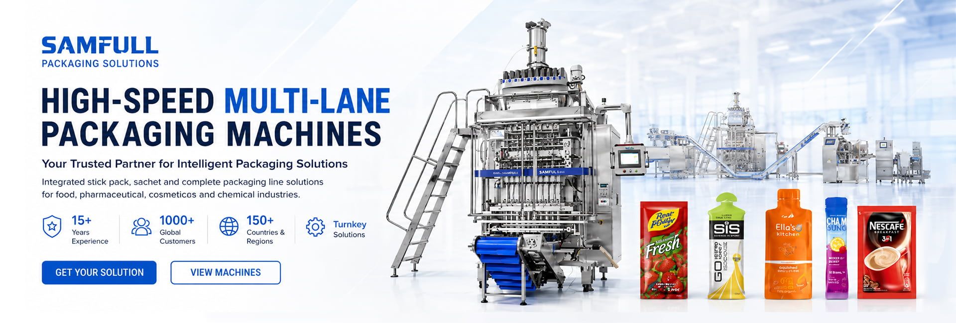 Samfull high speed multilane packaging machine factory