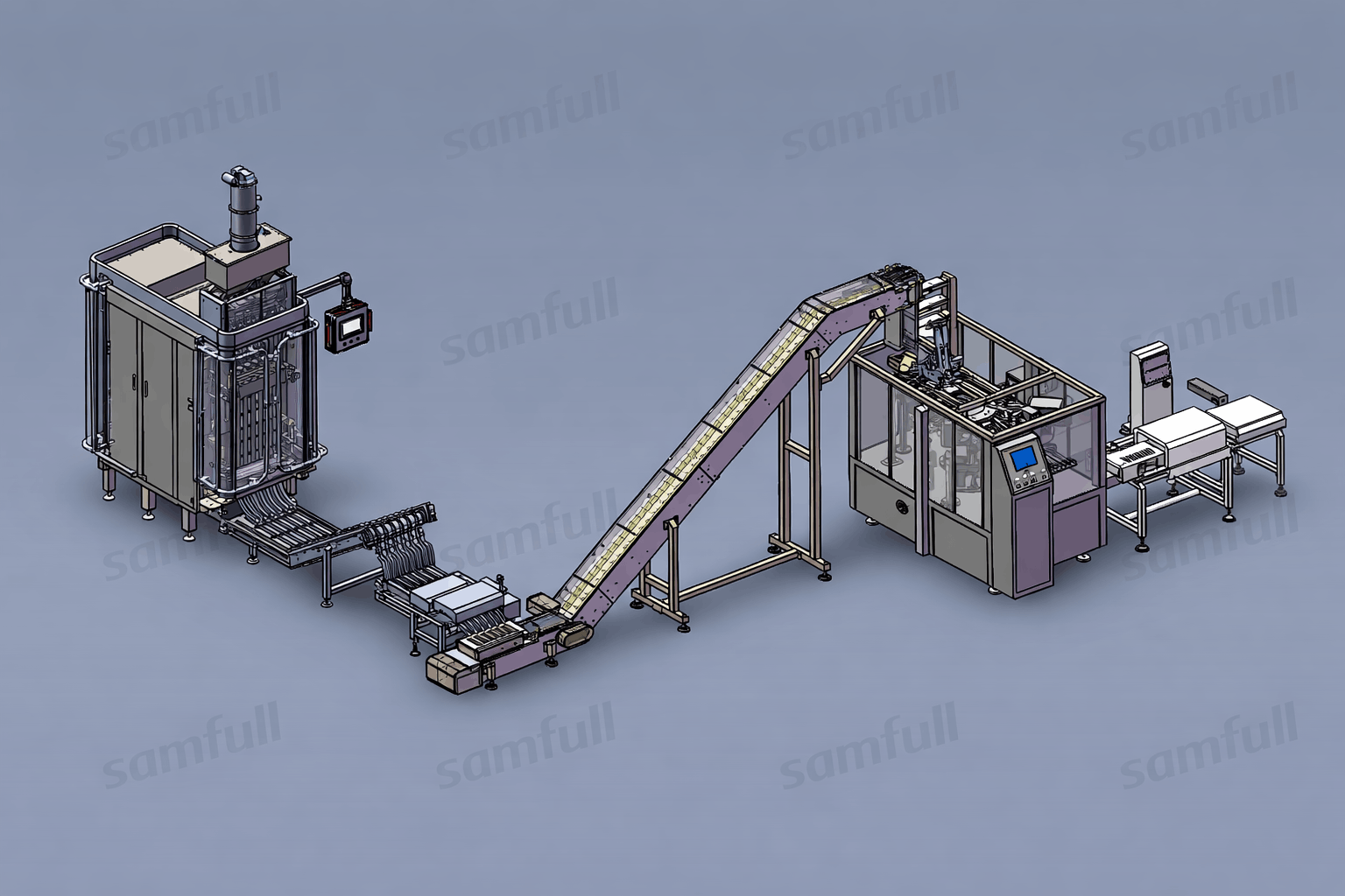 Multi-Lane Stick Packs into Premade Pouch Solution | Powder Stick Pack Packaging Line Multi-Lane Stick Packs into Premade Pouch Solution | Powder Stick Pack Packaging Line