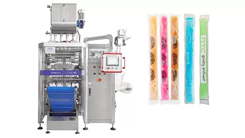 Ice candy fill and seal in long sachet