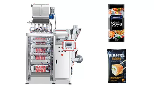 Soy sauce packet filling