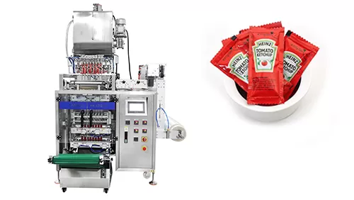 Eight lanes ketchup sachet machine
