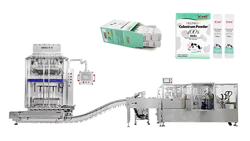 Sachet stick bag counting & cartoning