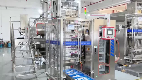 Four line sachet form fill seal