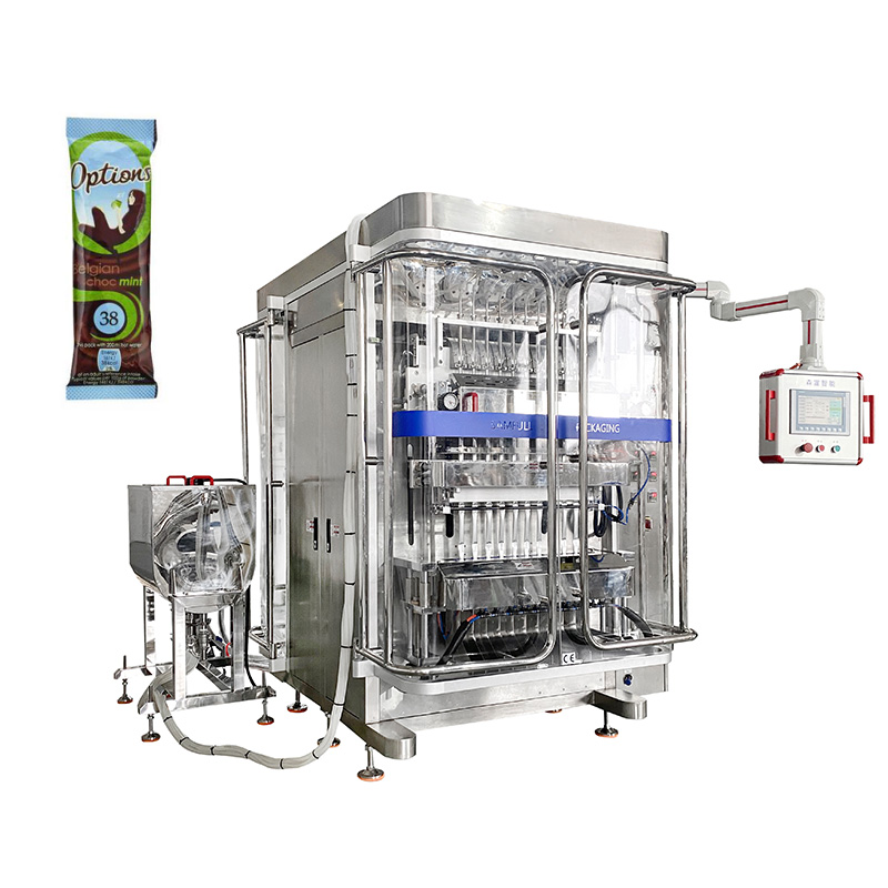 Multi lane chocolate spread round corner stickpack VFFS form fill seal solution