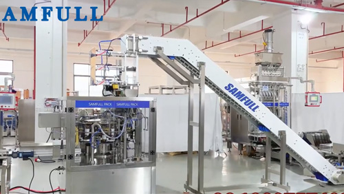 Powder Stick Bag Packing Counting Assembling & premade pouch repacking Line