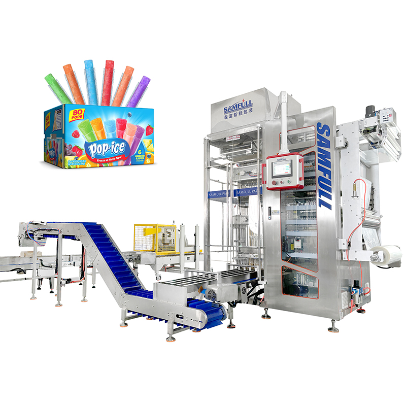 Ice Pop Packaging and Cartoning System – 8 Lane 4 Side Seal Automatic Line