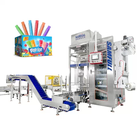 Ice Pop Packaging and Cartoning System – 8 Lane 4 Side Seal Automatic Line