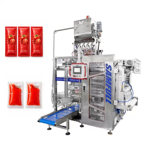 Tomato Sauce Four Sealed Sachet Packing Machine