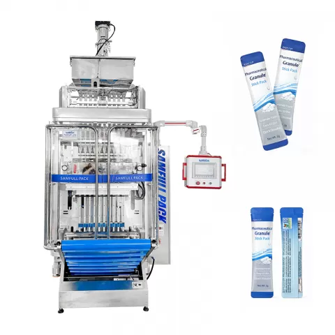 Pharmaceutical Granule Stick Pack Machine (10 Lane) – GMP-Ready with Future Cartoning Integration