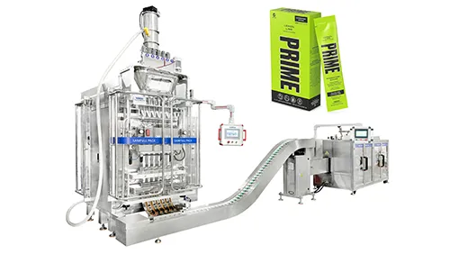Powder Stick Bag Packing Counting Assembling & Carton Line