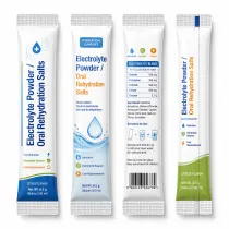 4-Lane Stick Pack Packaging Solution for Orange Electrolyte Powder / Oral Rehydration Salts