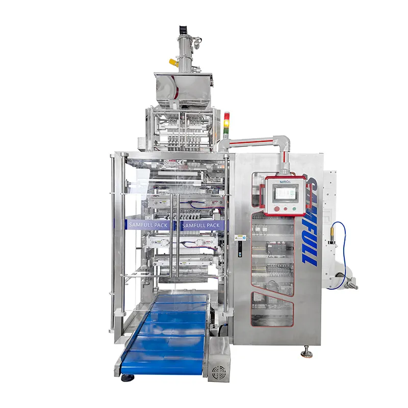 Australia Customer : 510 bags/min 1g Salt Sachet Packaging Machine with 10-Lane Sachet Solution