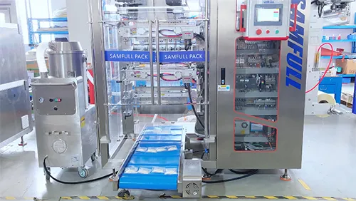 Medicine powder four side seal sachet machine