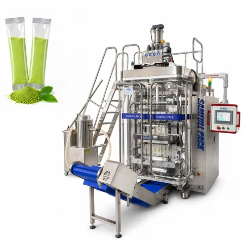 1–5g Matcha Tea Powder 4-Lane Stick Pack Packaging Machine for UK Customer
