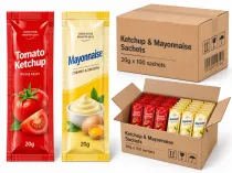 Ten Lane Ketchup & Mayonnaise Sachet Packing and Automatic Cartoning Line for Lebanon